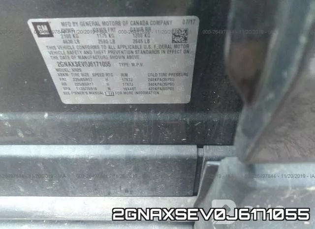 2GNAXSEV0J6171055 фото 7