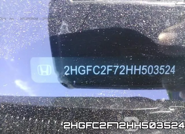 2HGFC2F72HH503524 фото 10