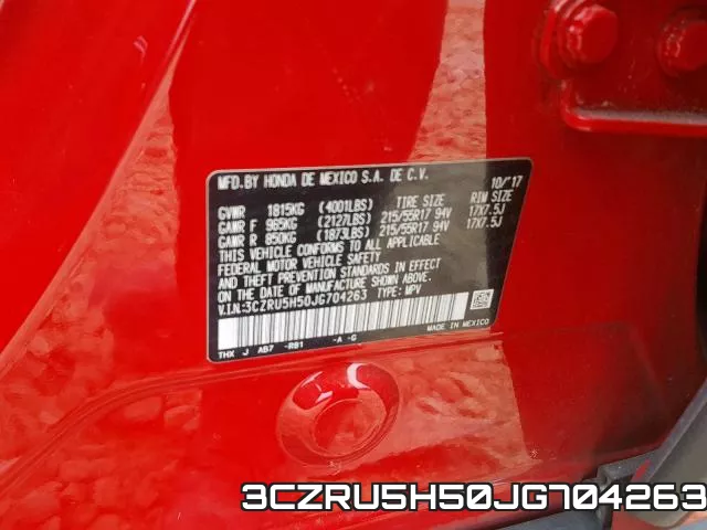 3CZRU5H50JG704263 фото 2