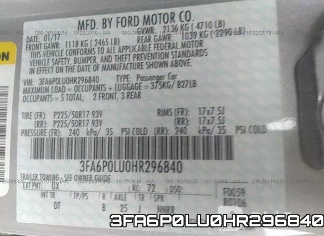 3FA6P0LU0HR296840 фото 9