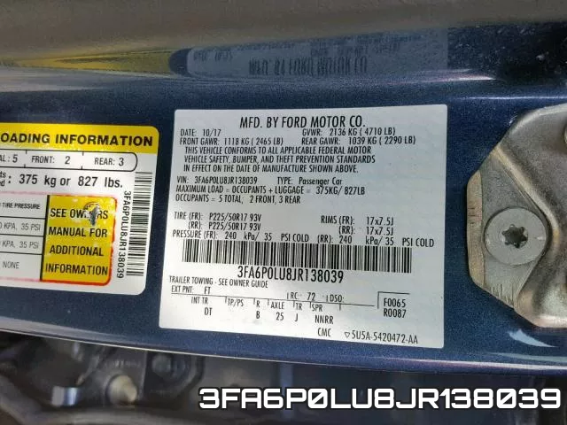 3FA6P0LU8JR138039 фото 2