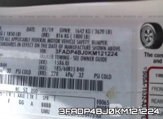 3FADP4BJ0KM121224 фото 10