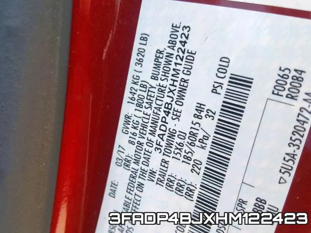 3FADP4BJXHM122423 фото 2