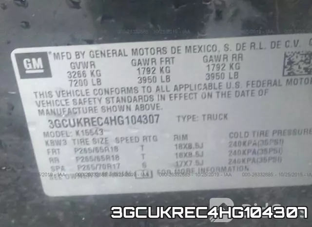3GCUKREC4HG104307 фото 10
