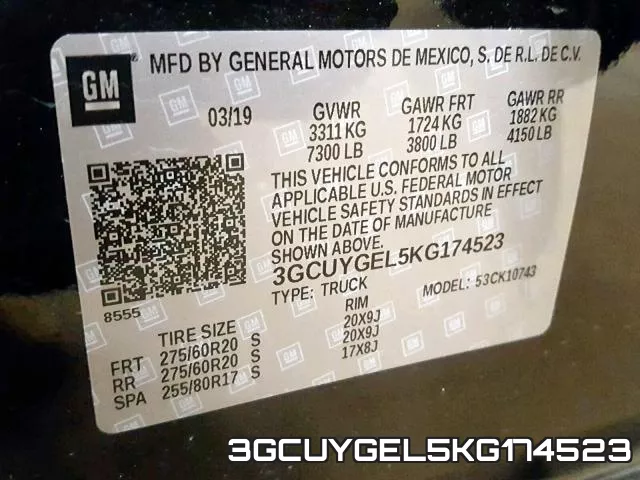 3GCUYGEL5KG174523 фото 2