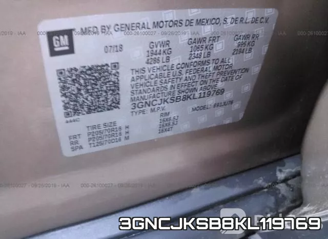 3GNCJKSB8KL119769 фото 9