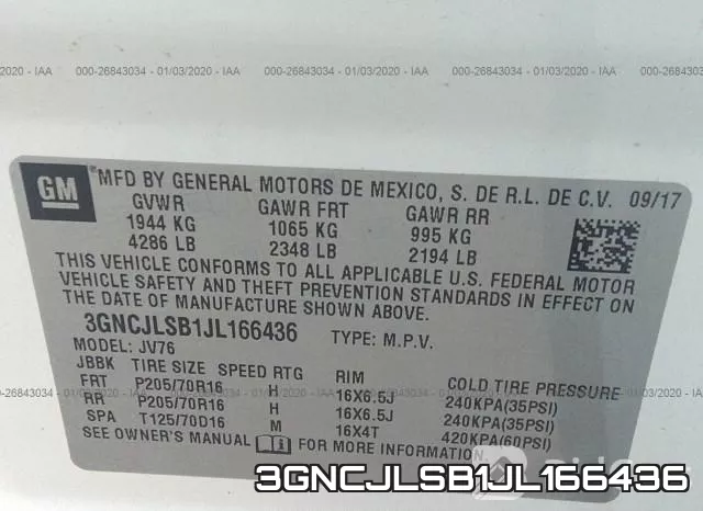3GNCJLSB1JL166436 фото 10