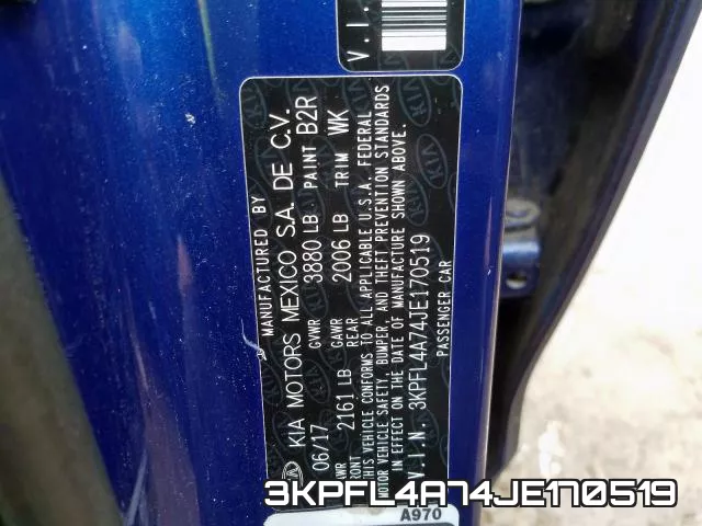 3KPFL4A74JE170519 фото 2