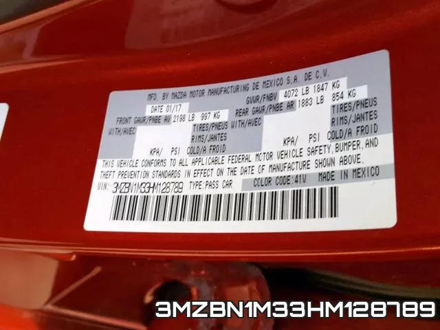 3MZBN1M33HM128789 фото 2
