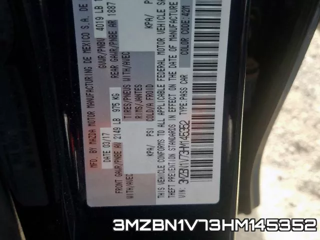 3MZBN1V73HM145352 фото 2