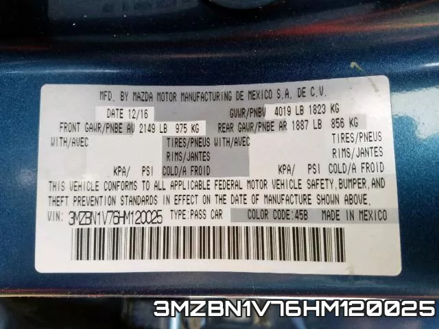 3MZBN1V76HM120025 фото 2