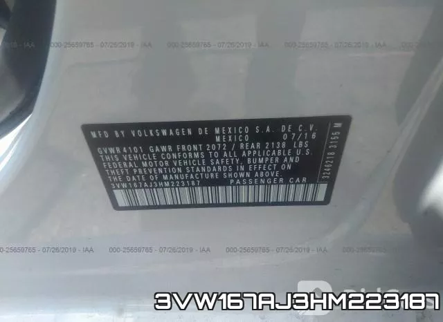 3VW167AJ3HM223187 фото 9