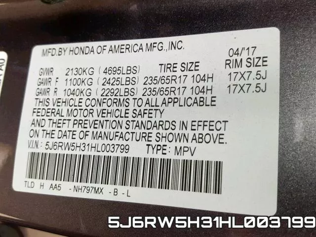 5J6RW5H31HL003799 фото 2
