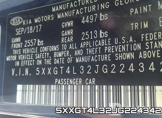 5XXGT4L32JG224342 фото 10