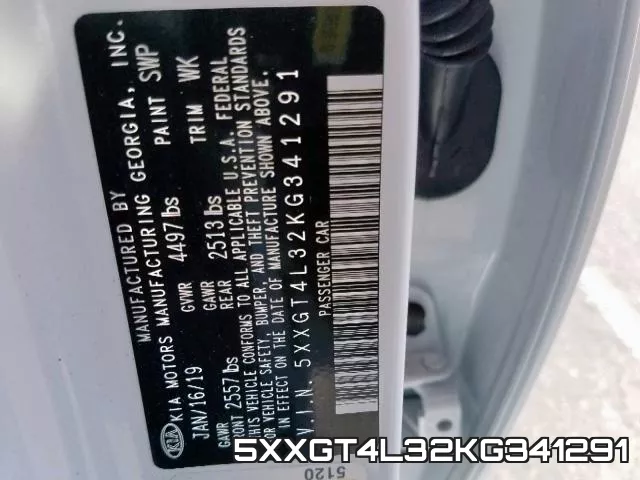 5XXGT4L32KG341291 фото 2