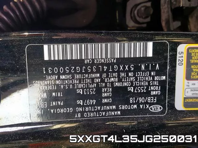 5XXGT4L35JG250031 фото 2