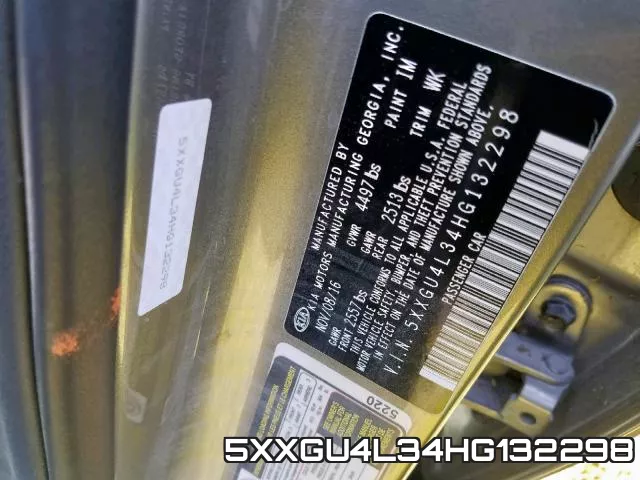 5XXGU4L34HG132298 фото 2