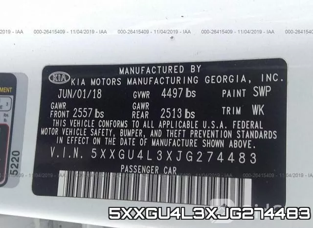 5XXGU4L3XJG274483 фото 10