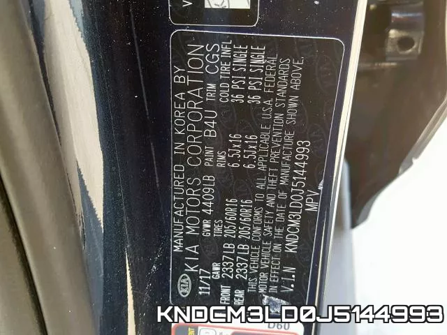 KNDCM3LD0J5144993 фото 2