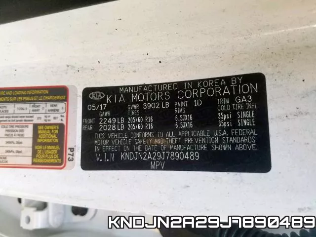 KNDJN2A29J7890489 фото 2