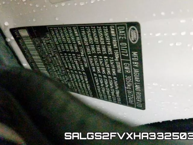 SALGS2FVXHA332503 фото 2