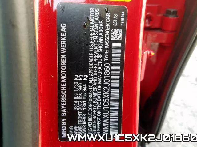 WMWXU1C5XK2J01860 фото 2