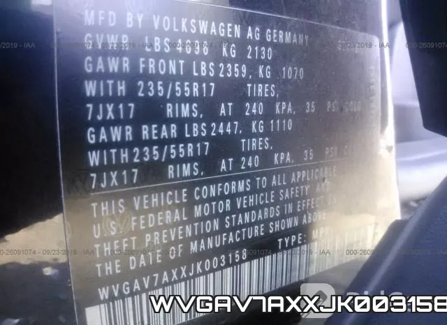 WVGAV7AXXJK003158 фото 9