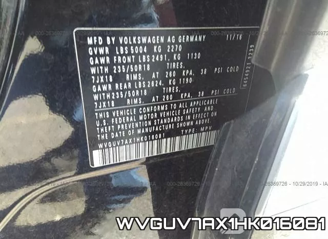 WVGUV7AX1HK016081 фото 10