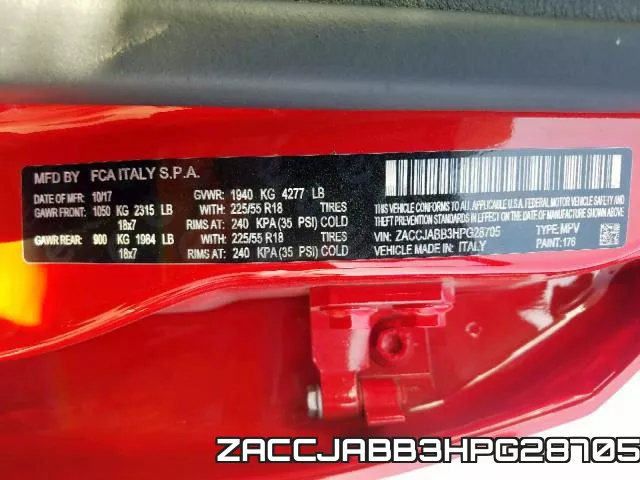 ZACCJABB3HPG28705 фото 2
