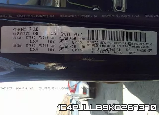 1C4PJLLB9KD267370 фото 10