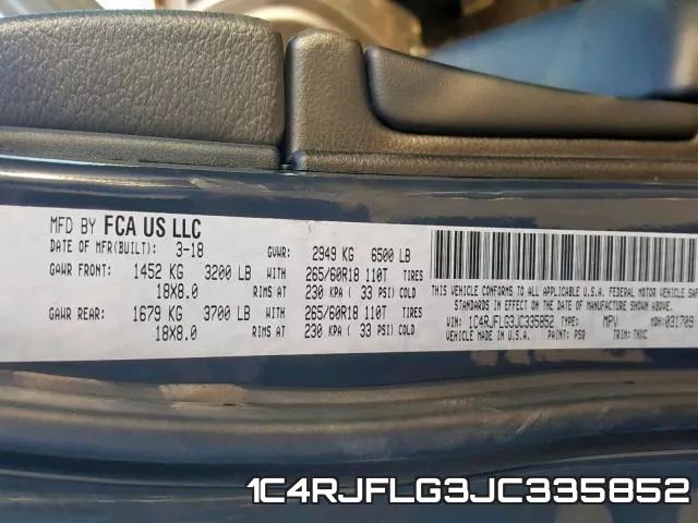 1C4RJFLG3JC335852 фото 2