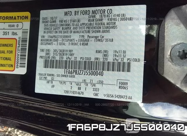1FA6P8JZ7J5500040 фото 9