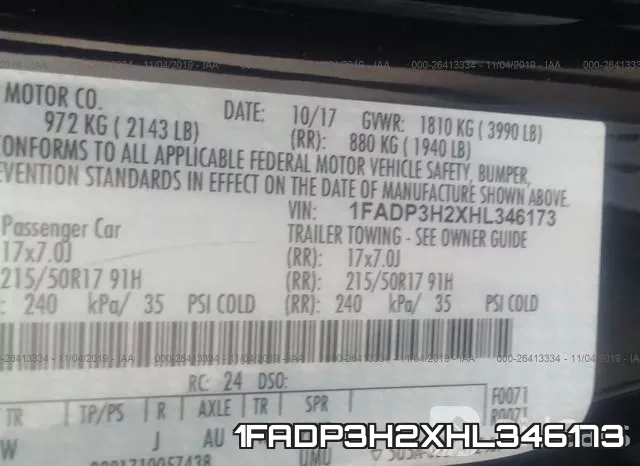 1FADP3H2XHL346173 фото 9