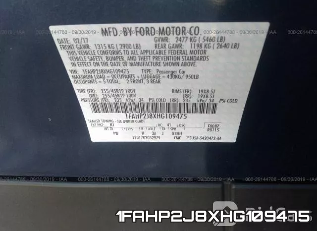 1FAHP2J8XHG109475 фото 10
