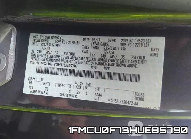 1FMCU0F73HUE85790 фото 10