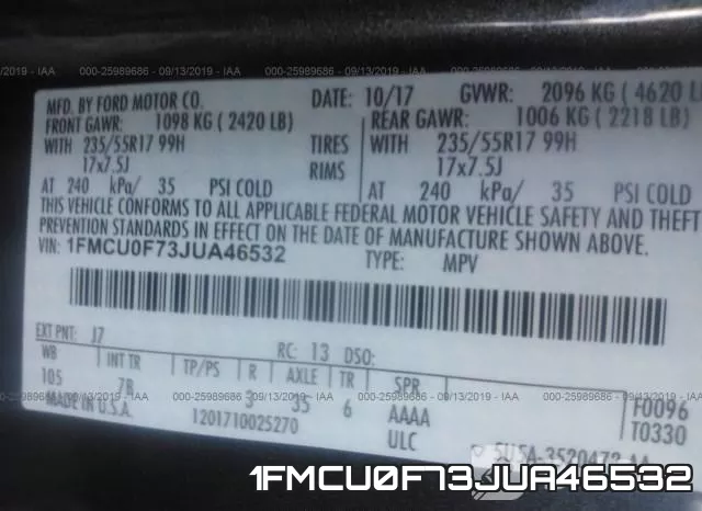 1FMCU0F73JUA46532 фото 10