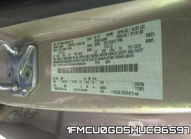 1FMCU0GD5HUC86597 фото 10