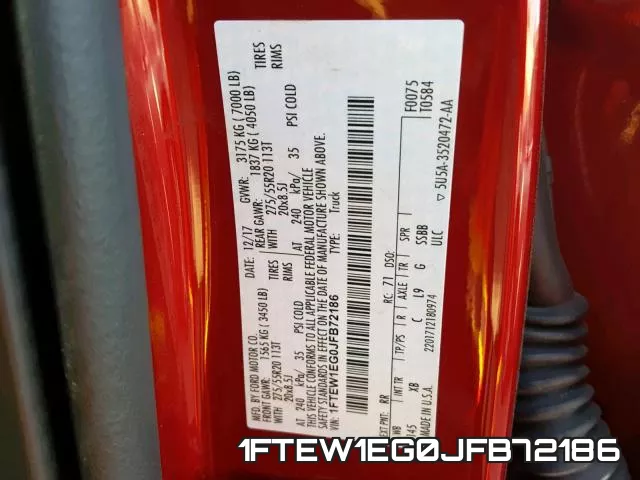 1FTEW1EG0JFB72186 фото 2