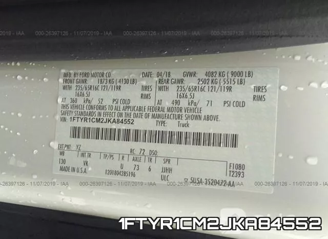 1FTYR1CM2JKA84552 фото 10