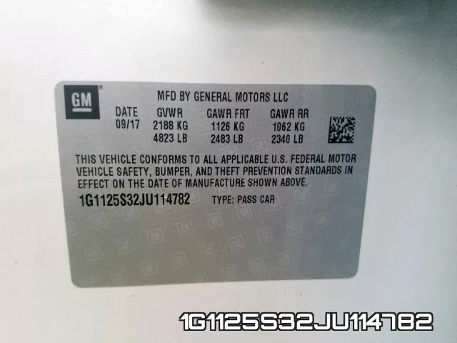 1G1125S32JU114782 фото 2