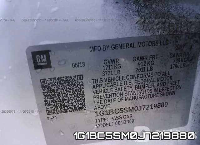 1G1BC5SM0J7219880 фото 8