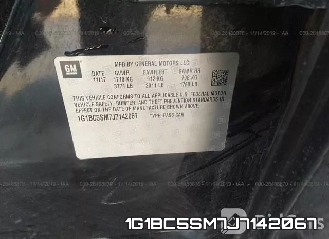 1G1BC5SM7J7142067 фото 8