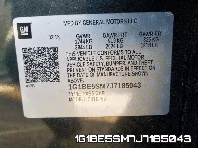 1G1BE5SM7J7185043 фото 2