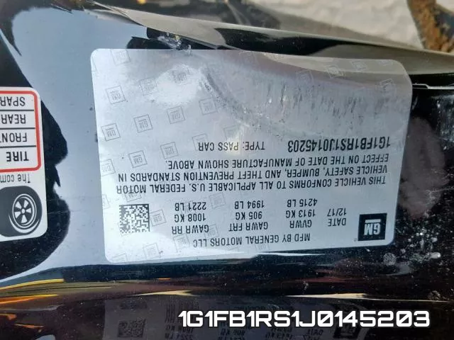 1G1FB1RS1J0145203 фото 2