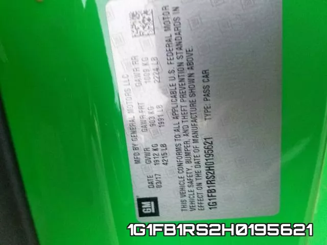 1G1FB1RS2H0195621 фото 2