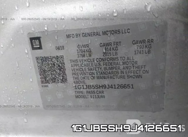1G1JB5SH9J4126651 фото 5