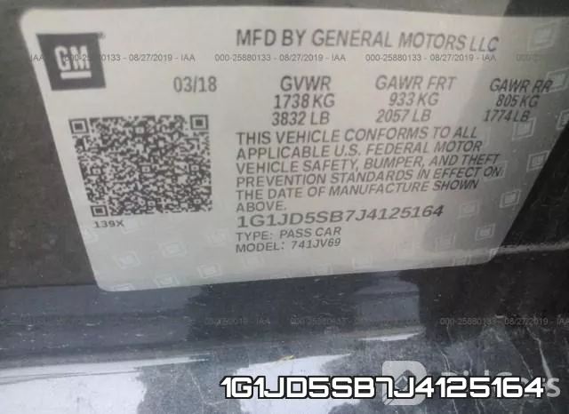 1G1JD5SB7J4125164 фото 8
