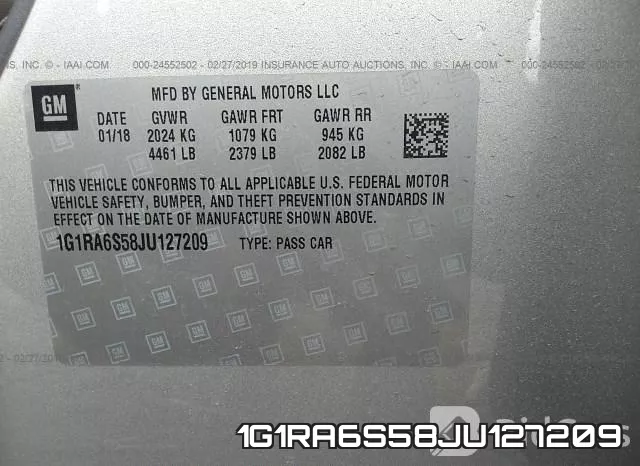 1G1RA6S58JU127209 фото 10