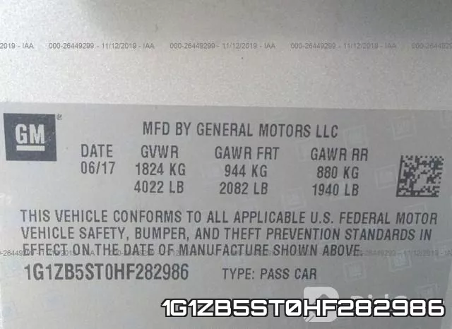 1G1ZB5ST0HF282986 фото 10