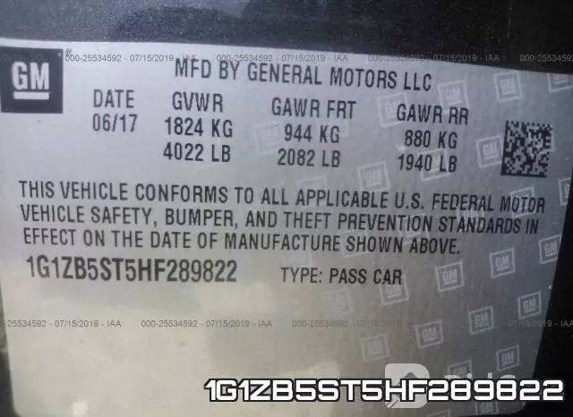 1G1ZB5ST5HF289822 фото 7